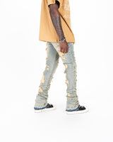 "SEIZE THE DAY" FLARE STACK DENIM