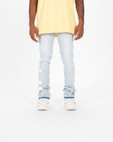 "HEARTBEAT OF SUCCESS" FLARE STACK DENIM