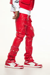 "FLOAT ON" CARGO FLAIR STACK LEATHER (RED)