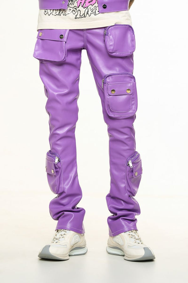 "FLOAT ON" CARGO FLAIR STACK LEATHER (ELECTRIC VIOLET)