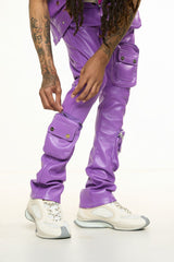 "FLOAT ON" CARGO FLAIR STACK LEATHER (ELECTRIC VIOLET)