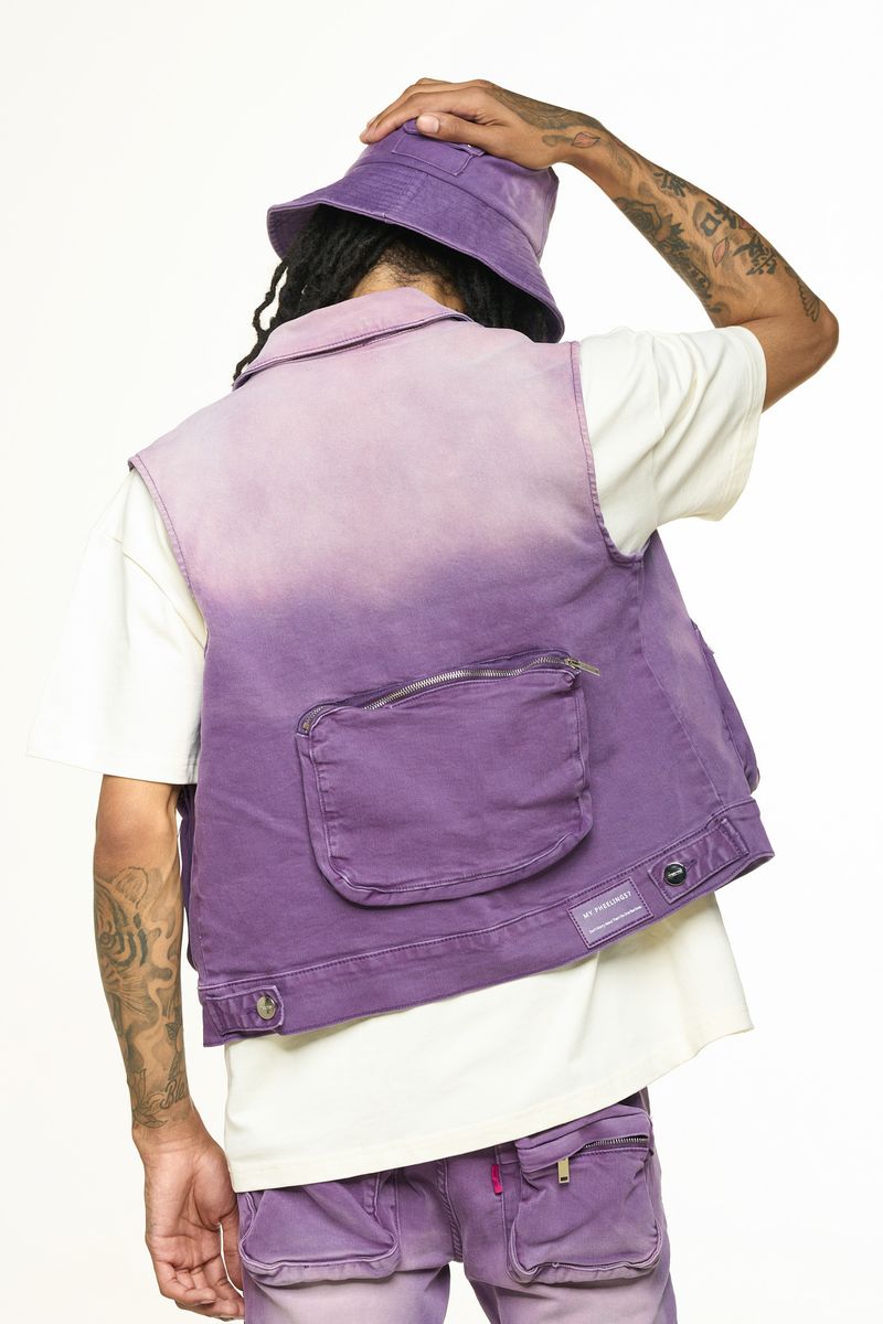 "PROTECT YOUR ENERGY" CARGO VEST (LAVANDER)