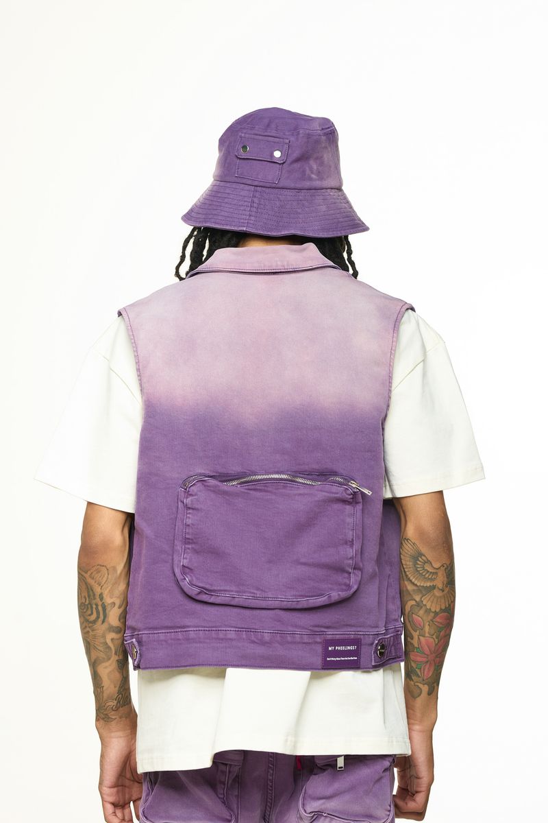 "PROTECT YOUR ENERGY" CARGO VEST (LAVANDER)