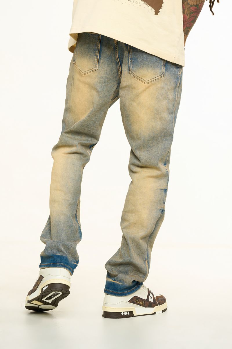 "HORIZON" STRAIGHT FIT DENIM (MEDIUM BLUE WASH)