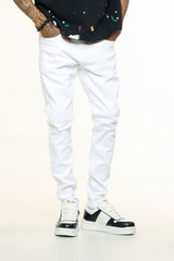 "BLANK SLATE" SKINNY DENIM (PURE WHITE)