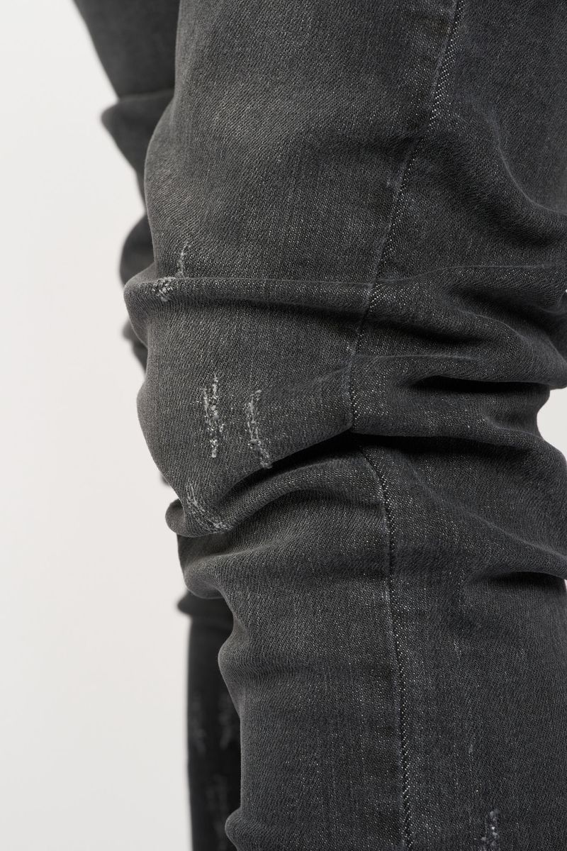 "SURVIVED" SKINNY DENIM (Black Wash)