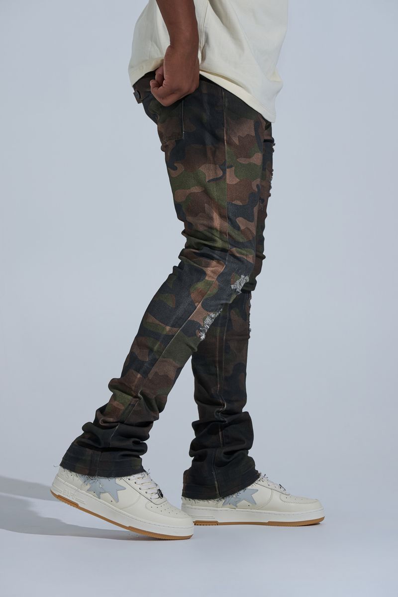 "PRAY FOR THEM" STACK DENIM (CAMO)