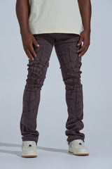 "ABANDONED" STACK DENIM (ASH PURPLE)