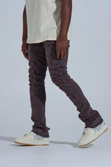 "ABANDONED" STACK DENIM (ASH PURPLE)