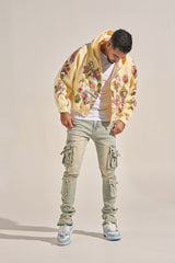 "EMPOWERED ESSENCE" STACK CARGO DENIM (LIGHT BLUE)