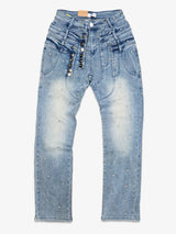 Come Home Rhinestone Straight Leg DENIM (Light Blue)