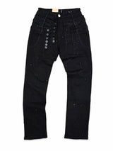 Come Home Rhinestone Straight Leg DENIM (Jet Black)