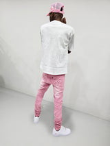 Milkyway Rhinestone SKINNY DENIM (Pink Wash)