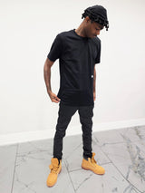 Pitch Black SKINNY DENIM (Jet Black Waxed)