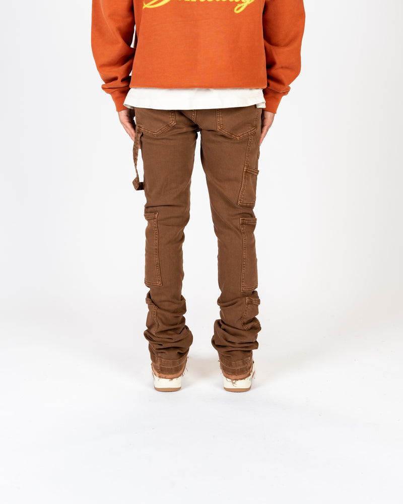 "VIBRANT VISIONS" CARGO FLARE STACK DENIM