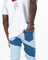 "EMBRACE THE JOURNEY" FLARE STACK DENIM