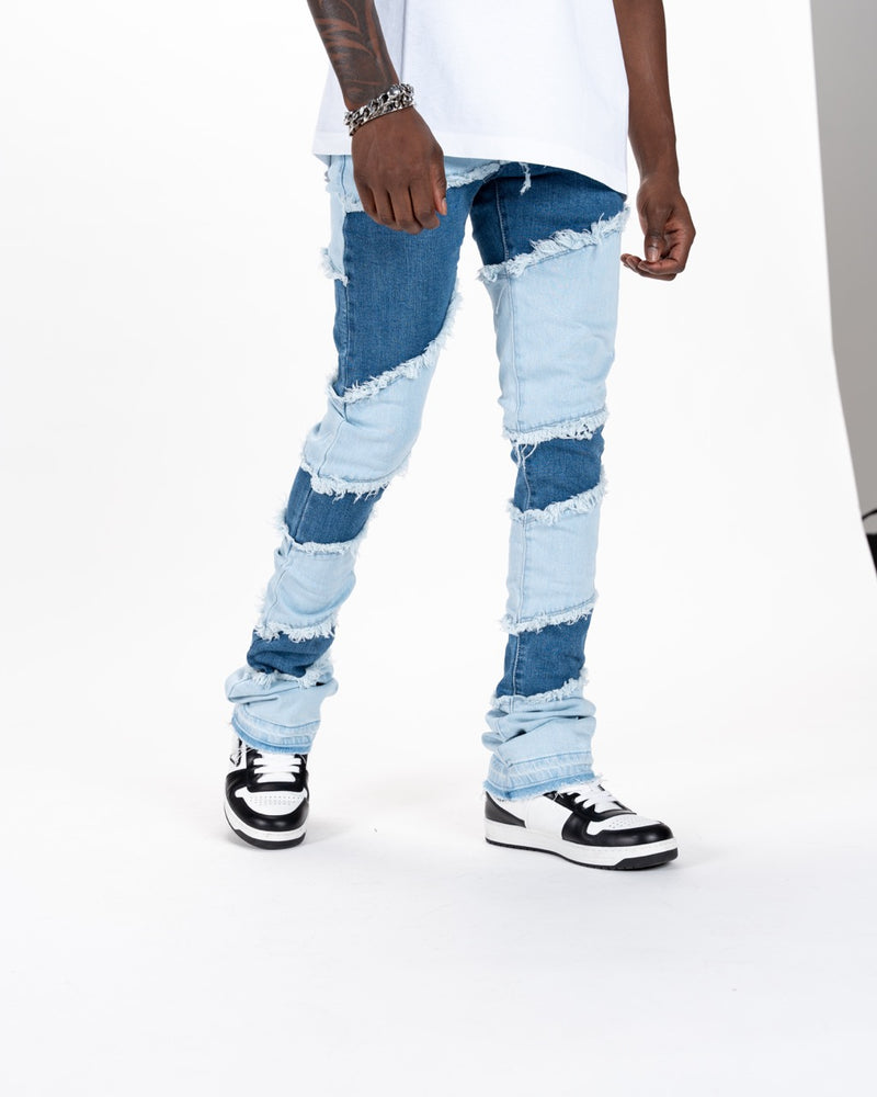 "EMBRACE THE JOURNEY" FLARE STACK DENIM