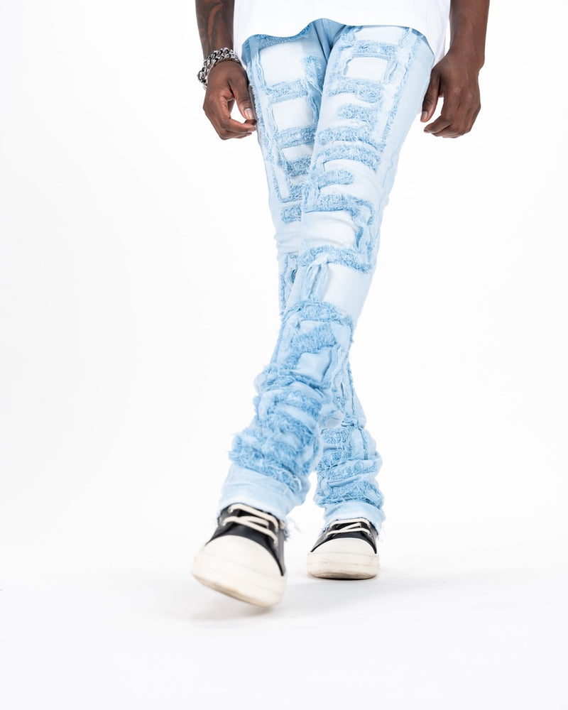 "INSPIRED BY" FLARE STACK DENIM