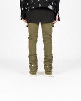 "MY PLEASURE" CARGO FLARE STACK DENIM