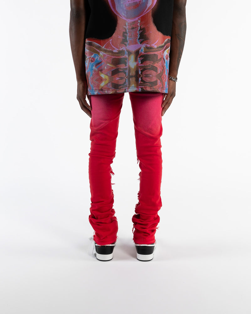 "INSPIRED BY" FLARE STACK DENIM