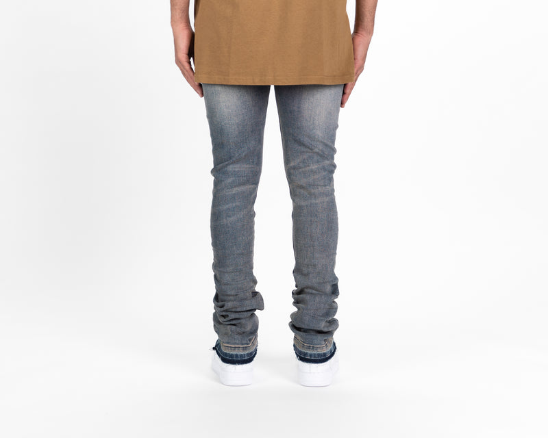 "NOW OR NEVER" FLARE STACK DENIM