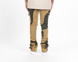 "MY PLEASURE" CARGO FLARE STACK DENIM