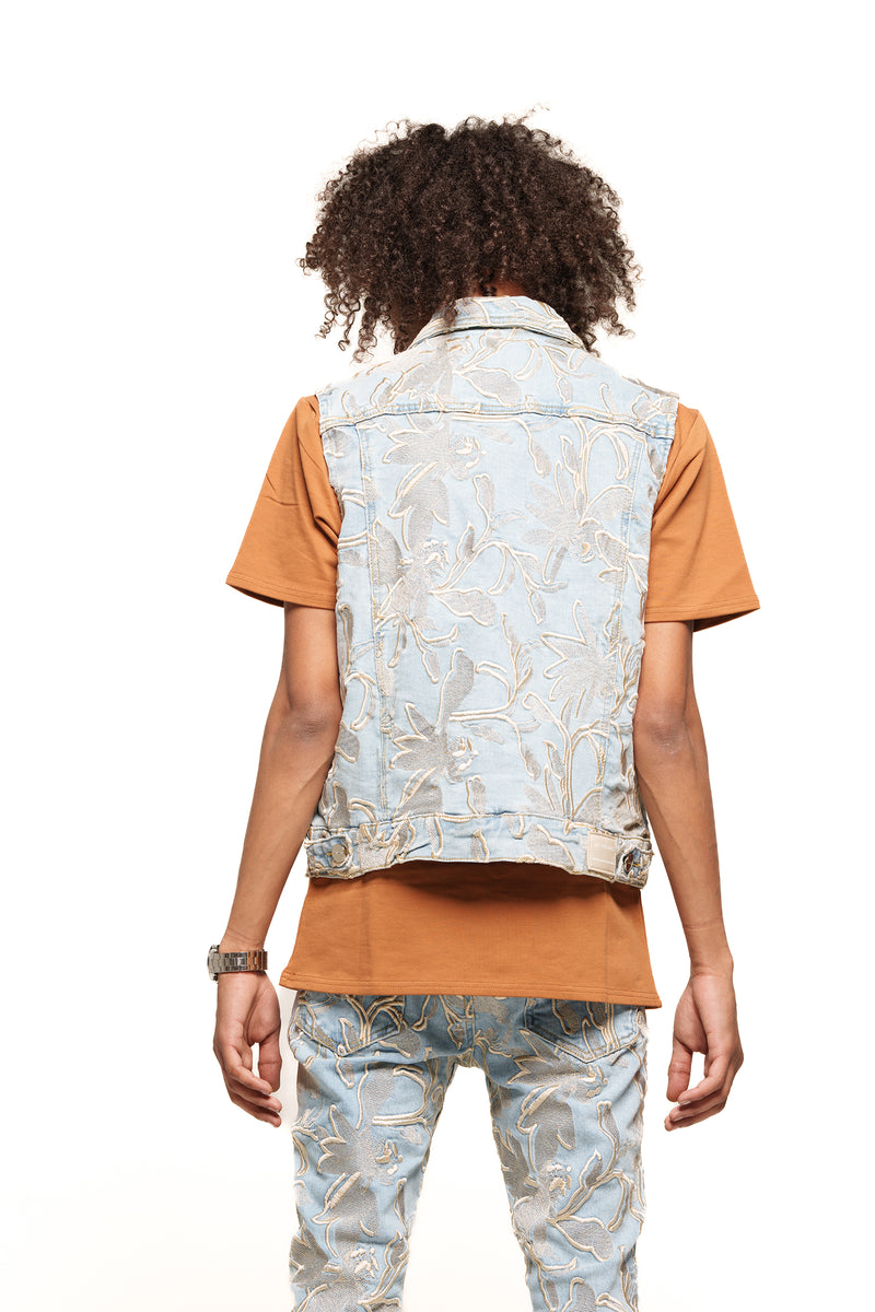 "DREAMS BLOSSOMING" VEST (LIGHT BLUE)