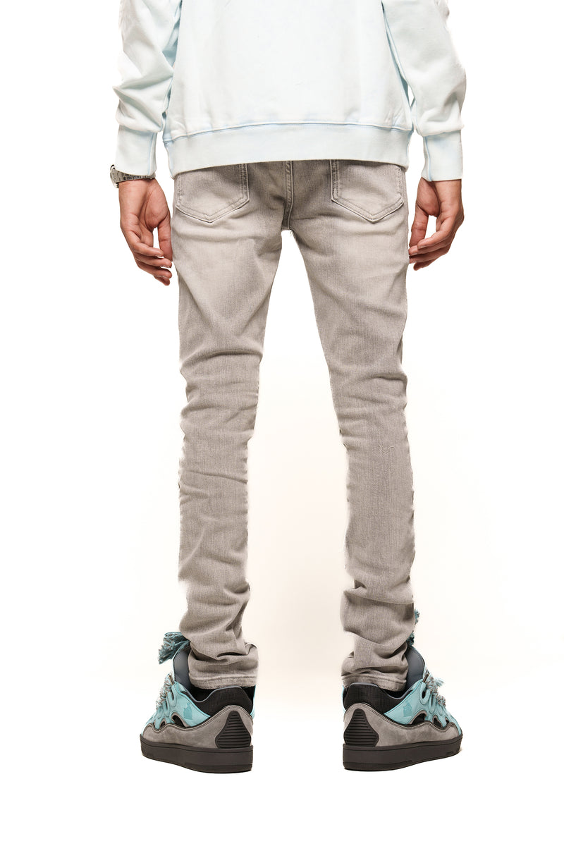 "THIS WILL PASS" SKINNY DENIM (LIGHT GREY/SAND)