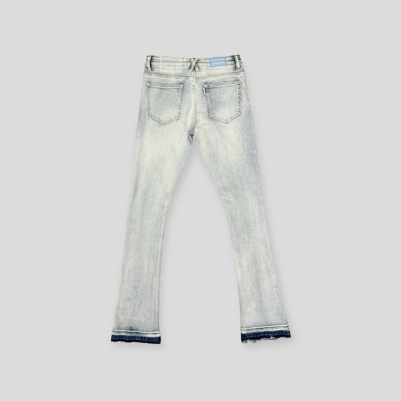 "SOULFUL SERENITY" FLARE STACK DENIM