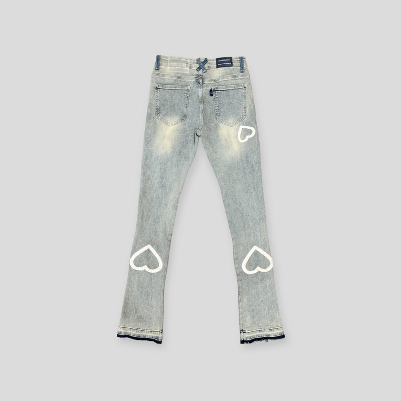 "LUMINIOUS LOVE" FLARE STACK DENIM