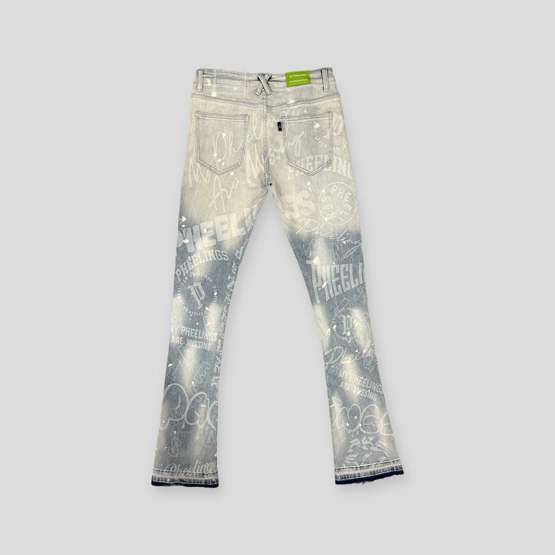 "JOYFUL JOURNEY" FLARE STACK DENIM