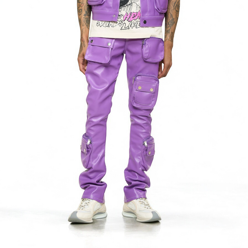 "FLOAT ON" CARGO FLAIR STACK LEATHER (ELECTRIC VIOLET)