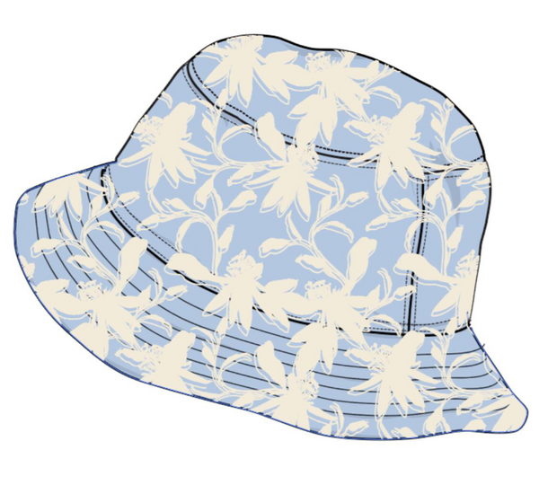 "DREAMS BLOSSOMING" BUCKET HAT (LIGHT BLUE)